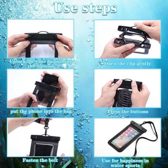 Waterproof Phone 1 Pouch Waterproof Case Dry Bag pick your color list below. - Picture 5 of 7